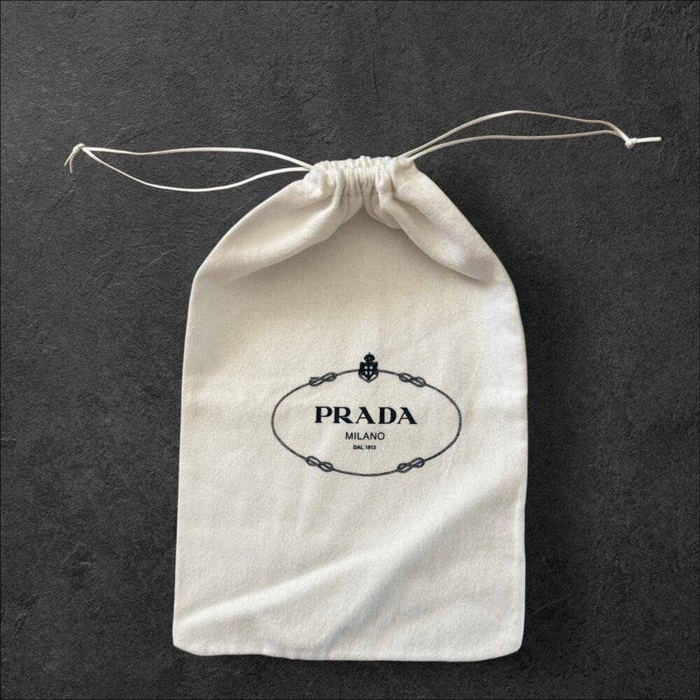 Prada small dustcover dust bag, cinch drawstring top